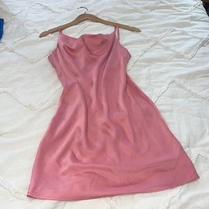 Pink cowl neck mini dress, Urban Outfitters
